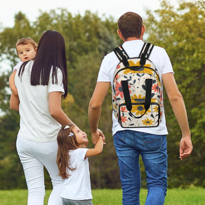 Cute Daisly Flowers Diaper Bag Backpack for Travel, Waterproof Diaper Bag with Insulated Bottle Pockets & USB Port, Large Capacity Baby Bag for Moms & Dads