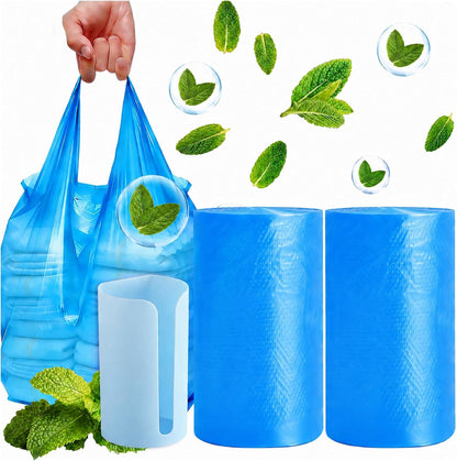 Large Adult Diaper Disposal Bags 23"x18" with Wall Mount Storage Box, 96 Pcs Disposable Diaper Sacks, Odor Lock to Reduce Embarrassment, Travel & Incontinence Disposal Bags for Home & Travel, Purple