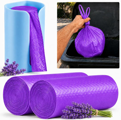 Large Adult Diaper Disposal Bags 23"x18" with Wall Mount Storage Box, 96 Pcs Disposable Diaper Sacks, Odor Lock to Reduce Embarrassment, Travel & Incontinence Disposal Bags for Home & Travel, Purple