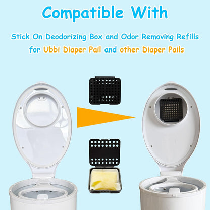 Deodorizing Box and Removing Refills for Ubbi Adult Diaper Pail