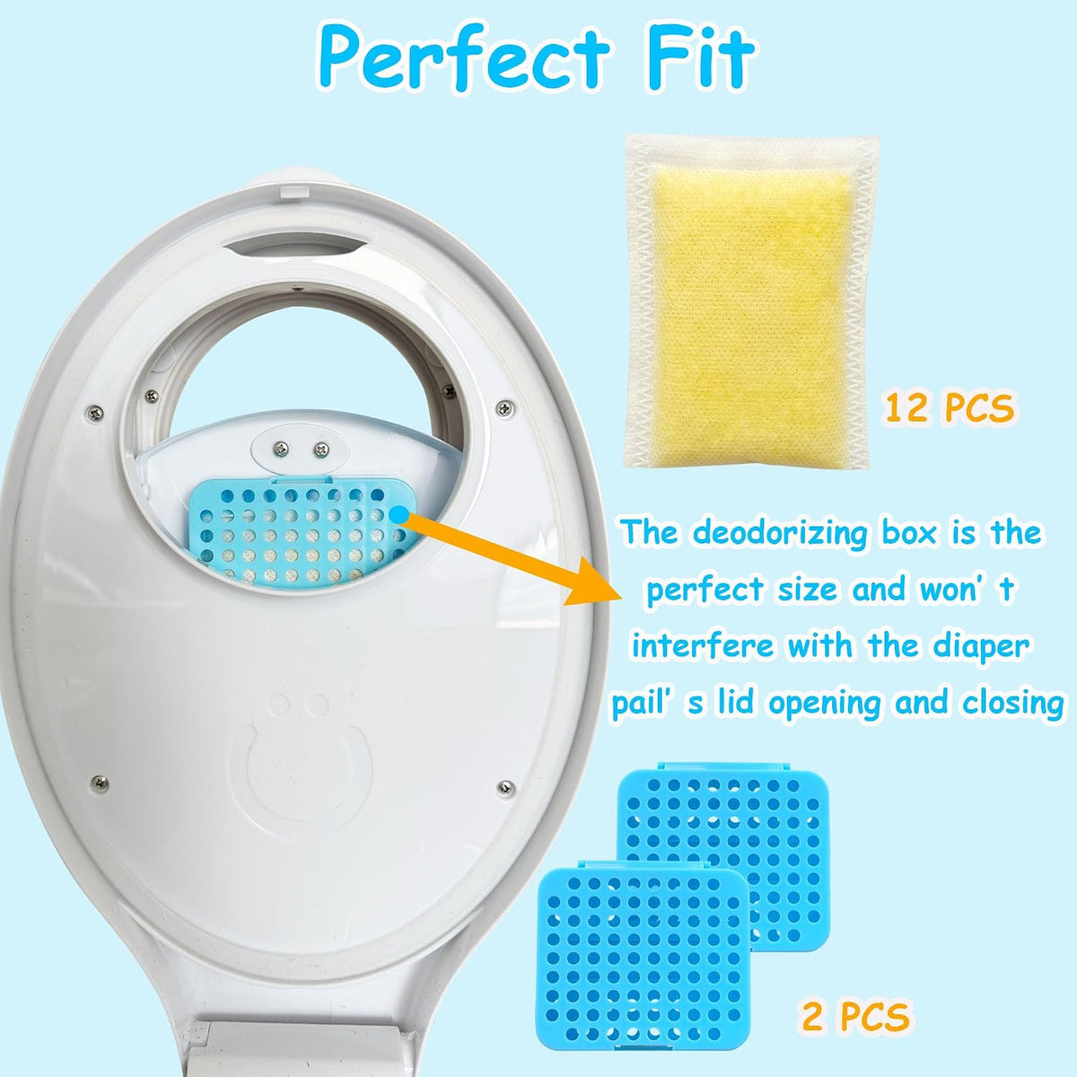 Deodorizing Box and Removing Refills for Ubbi Adult Diaper Pail