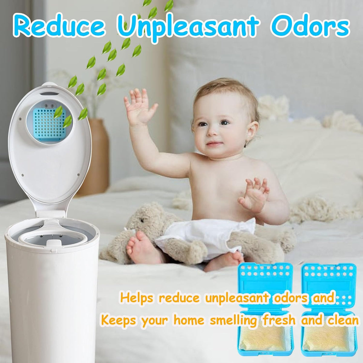 Deodorizing Box and Removing Refills for Ubbi Adult Diaper Pail