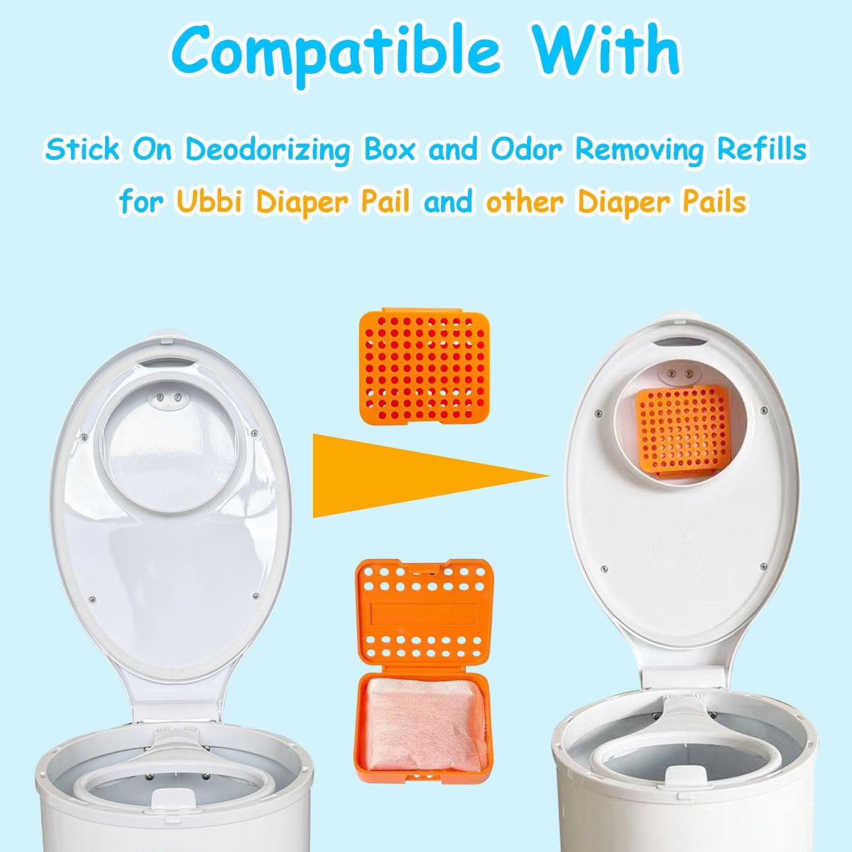 Deodorizing Box and Removing Refills for Ubbi Adult Diaper Pail