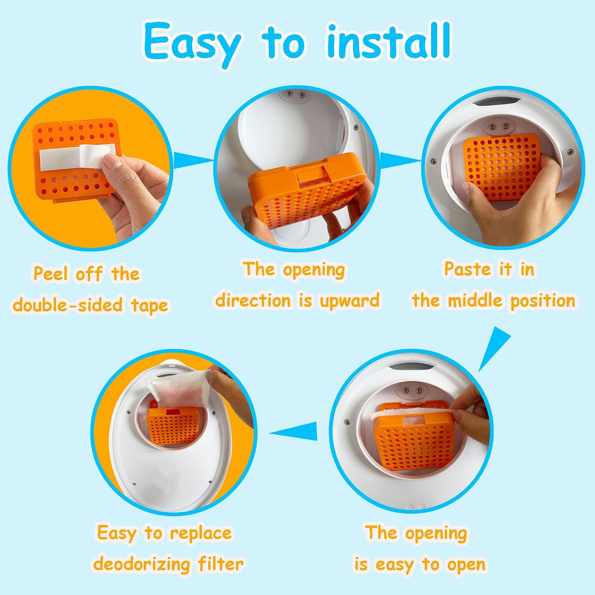 Deodorizing Box and Removing Refills for Ubbi Adult Diaper Pail