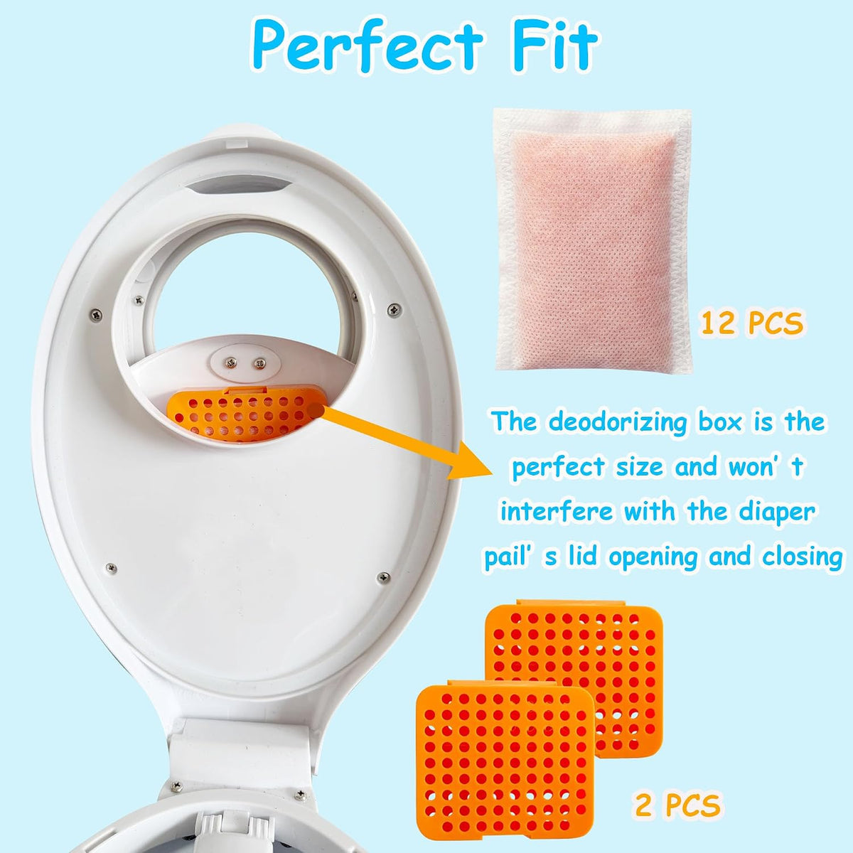 Deodorizing Box and Removing Refills for Ubbi Adult Diaper Pail