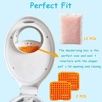 Deodorizing Box and Removing Refills for Ubbi Adult Diaper Pail