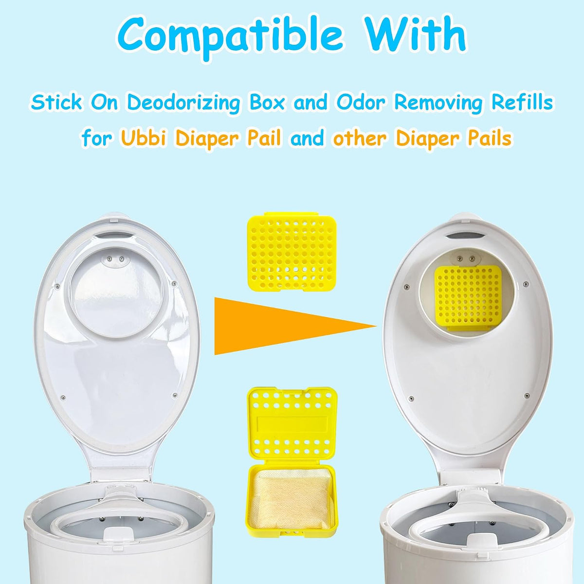 Deodorizing Box and Removing Refills for Ubbi Adult Diaper Pail