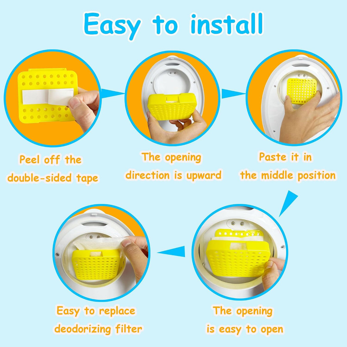 Deodorizing Box and Removing Refills for Ubbi Adult Diaper Pail