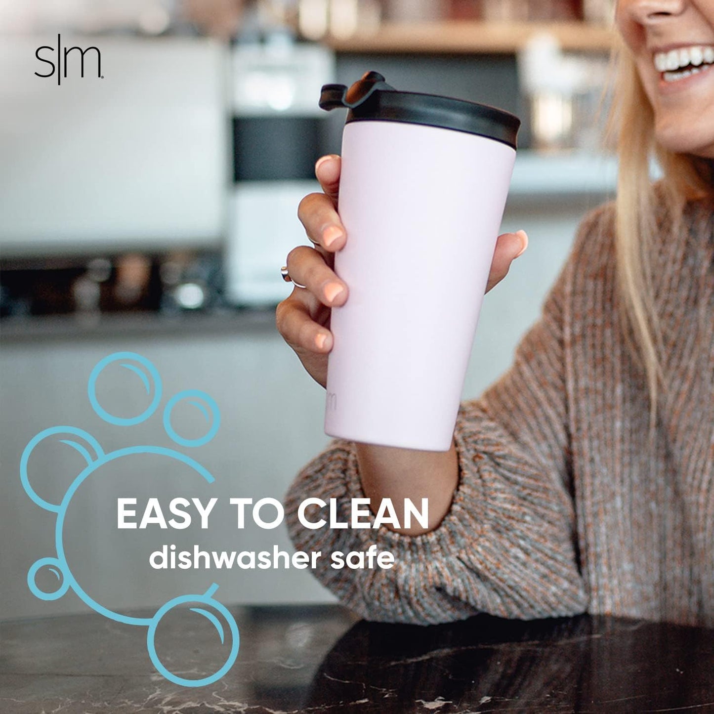 Insulated Tumbler with Lid and Straw | Iced Coffee Cup Reusable Stainless Steel Water Bottle Travel Mug | Gifts for Women Men Her Him | Classic Collection | 24oz | Riptide