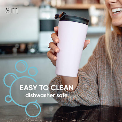 Insulated Tumbler with Lid and Straw | Iced Coffee Cup Reusable Stainless Steel Water Bottle Travel Mug | Gifts for Women Men Her Him | Classic Collection | 24oz | Riptide