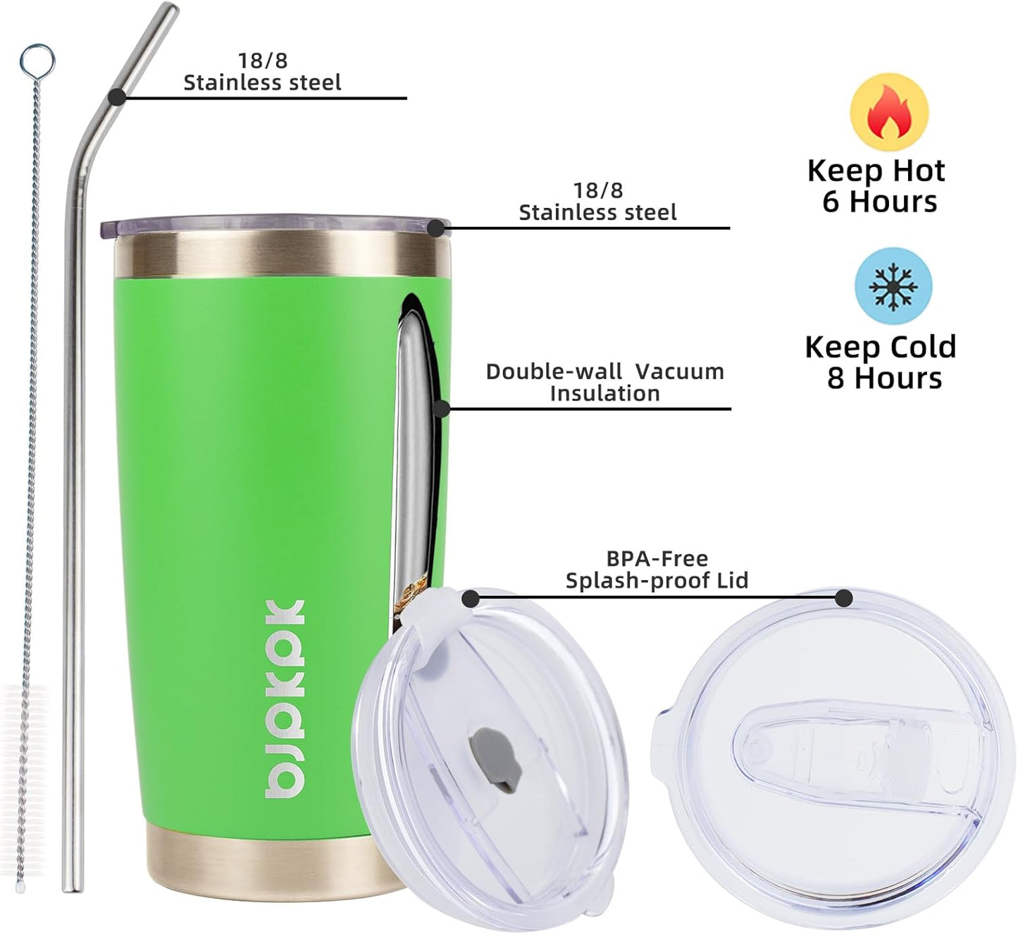 30 oz Tumbler with Lid and Straw, Insulated Stainless Steel Cup | Double Wall Vacuum, BPA Free, Leak Proof, Keeps Hot/Cold, Travel & Beach Ready, Car Holder Fit, Brick Red - Colors B