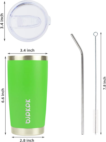 30 oz Tumbler with Lid and Straw, Insulated Stainless Steel Cup | Double Wall Vacuum, BPA Free, Leak Proof, Keeps Hot/Cold, Travel & Beach Ready, Car Holder Fit, Brick Red - Colors B