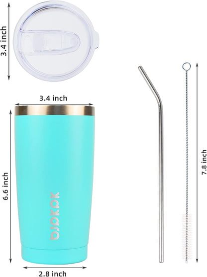 30 oz Tumbler with Lid and Straw, Insulated Stainless Steel Cup | Double Wall Vacuum, BPA Free, Leak Proof, Keeps Hot/Cold, Travel & Beach Ready, Car Holder Fit, Brick Red - Colors B