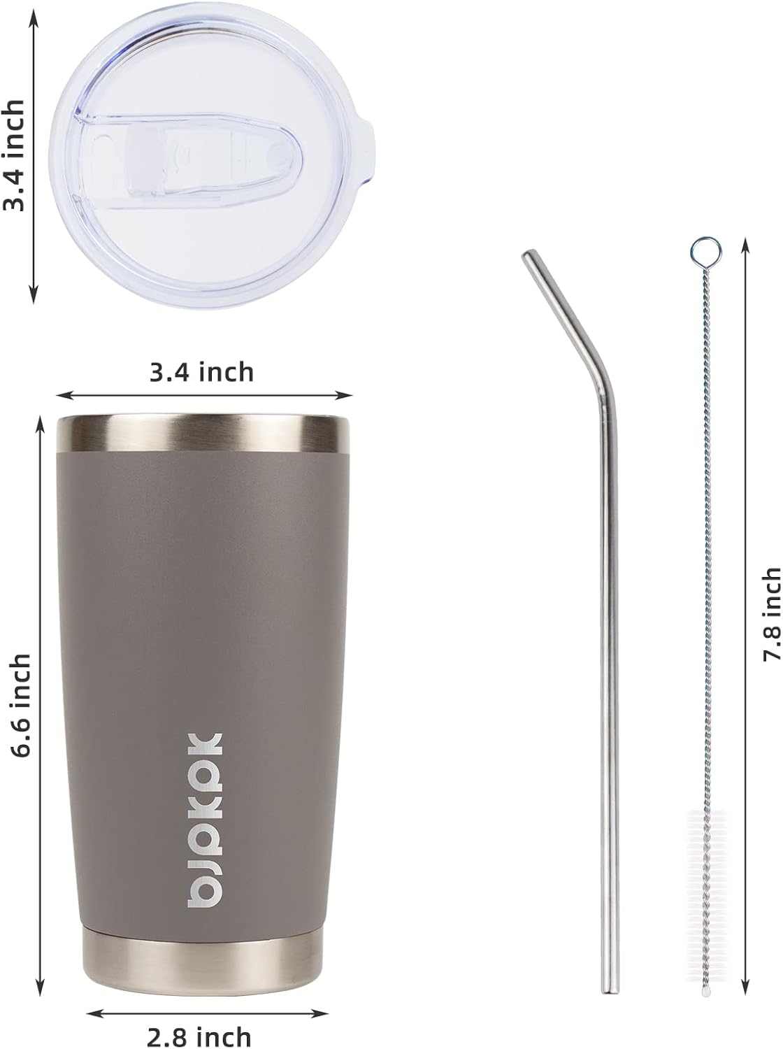 30 oz Tumbler with Lid and Straw, Insulated Stainless Steel Cup | Double Wall Vacuum, BPA Free, Leak Proof, Keeps Hot/Cold, Travel & Beach Ready, Car Holder Fit, Brick Red - Colors B