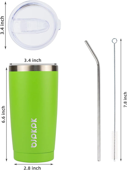 30 oz Tumbler with Lid and Straw, Insulated Stainless Steel Cup | Double Wall Vacuum, BPA Free, Leak Proof, Keeps Hot/Cold, Travel & Beach Ready, Car Holder Fit, Brick Red - Colors B