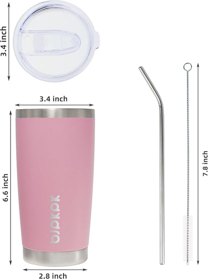30 oz Tumbler with Lid and Straw, Insulated Stainless Steel Cup | Double Wall Vacuum, BPA Free, Leak Proof, Keeps Hot/Cold, Travel & Beach Ready, Car Holder Fit, Brick Red - Colors B