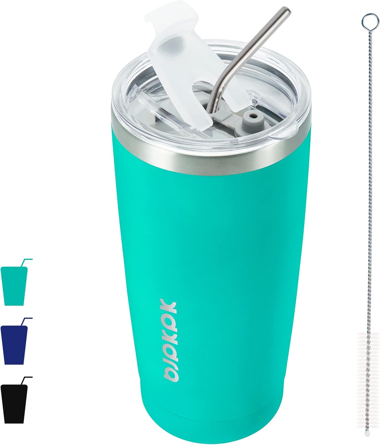 30 oz Tumbler with Lid and Straw, Insulated Stainless Steel Cup | Double Wall Vacuum, BPA Free, Leak Proof, Keeps Hot/Cold, Travel & Beach Ready, Car Holder Fit, Brick Red - Colors B