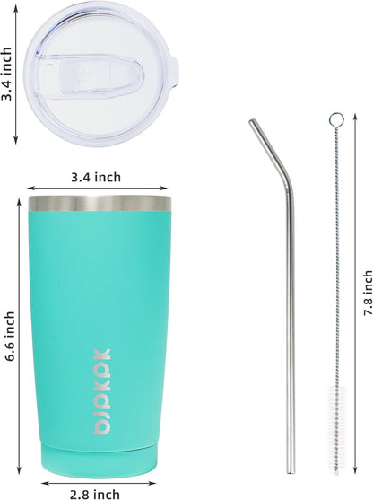 30 oz Tumbler with Lid and Straw, Insulated Stainless Steel Cup | Double Wall Vacuum, BPA Free, Leak Proof, Keeps Hot/Cold, Travel & Beach Ready, Car Holder Fit, Brick Red - Colors B