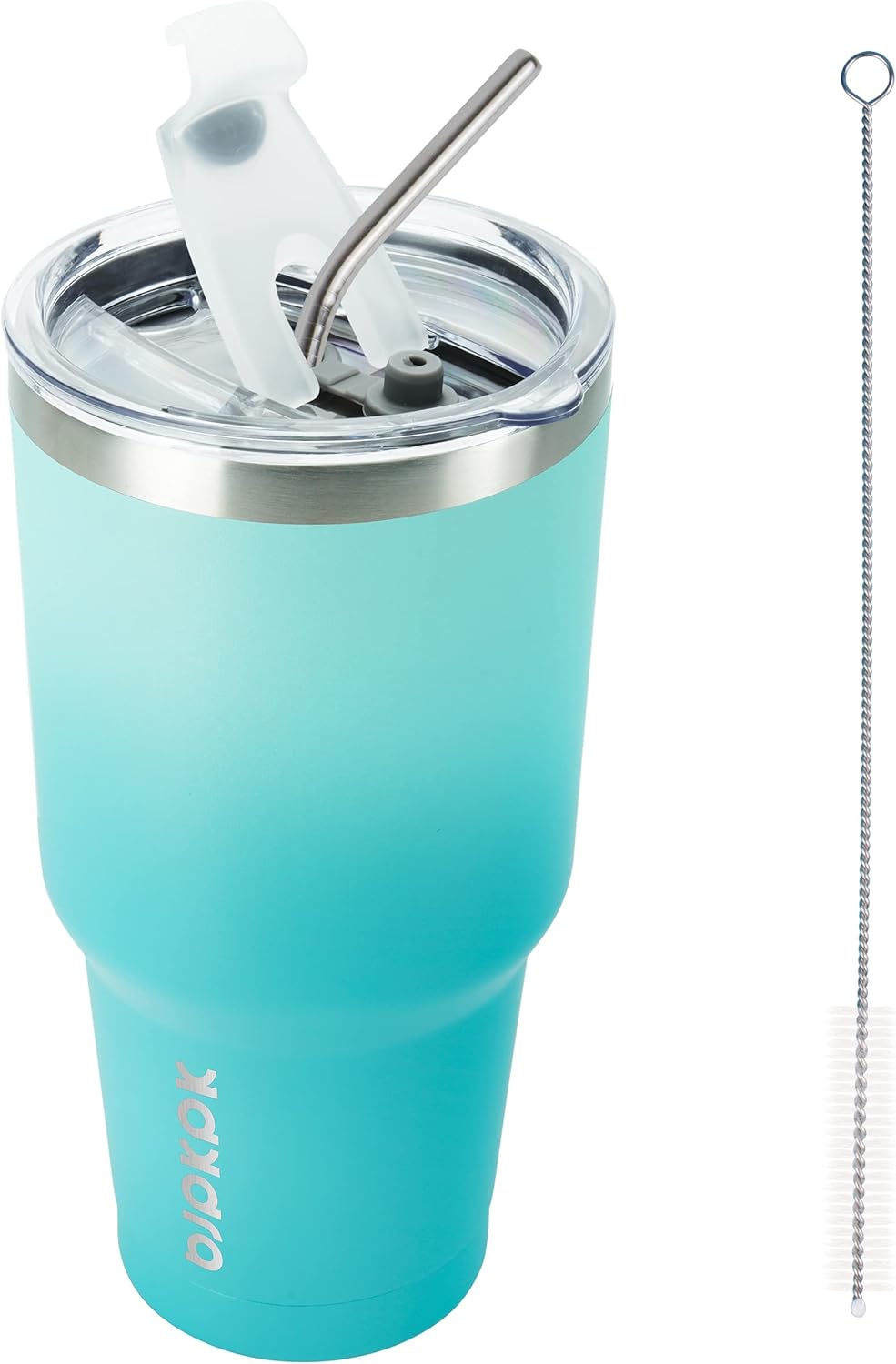 30 oz Tumbler with Lid and Straw, Insulated Stainless Steel Cup | Double Wall Vacuum, BPA Free, Leak Proof, Keeps Hot/Cold, Travel & Beach Ready, Car Holder Fit, Brick Red - Colors B