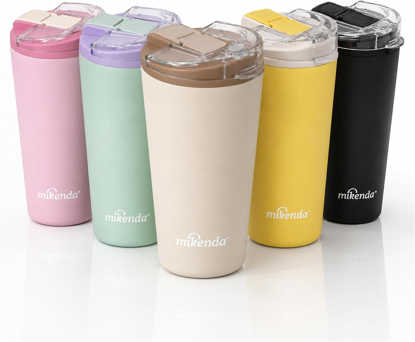 14oz Vacuum Insulated Tumbler with Straw Lid, Stainless Steel Double Wall Travel Cup, 2-in-1 Sip & Straw Lid, BPA Free Reusable Cup for Water, Iced Coffee, Tea, Hot Cold Drinks, Pink
