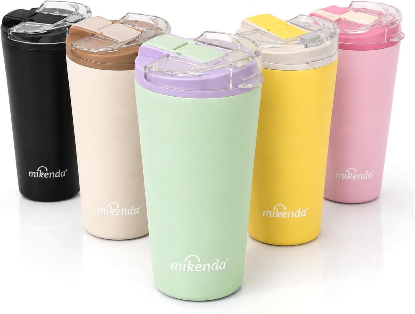 14oz Vacuum Insulated Tumbler with Straw Lid, Stainless Steel Double Wall Travel Cup, 2-in-1 Sip & Straw Lid, BPA Free Reusable Cup for Water, Iced Coffee, Tea, Hot Cold Drinks, Pink
