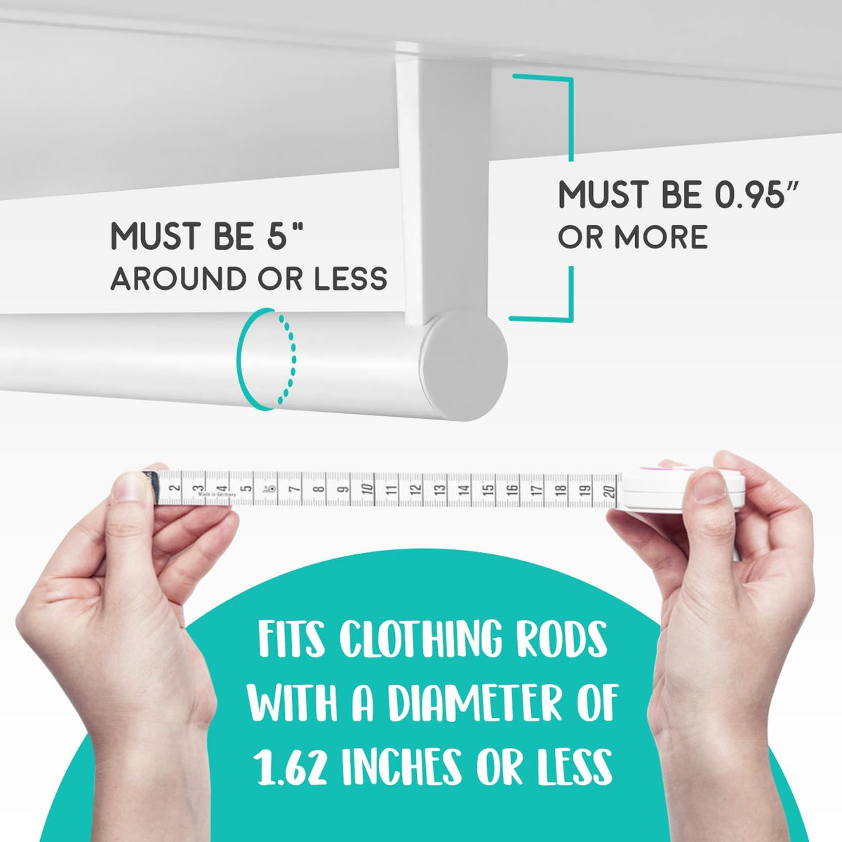 Baby Closet Dividers (Baby Blue) – Fits 1.5" Rod - Set of 8 Baby Clothes Organizers – Organize Nursery Hangers Size/Age