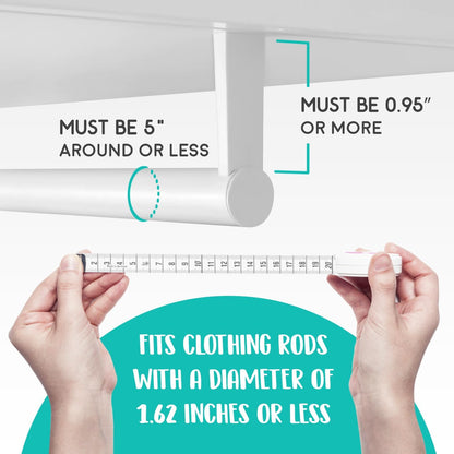 Baby Closet Dividers (Baby Blue) – Fits 1.5" Rod - Set of 8 Baby Clothes Organizers – Organize Nursery Hangers Size/Age