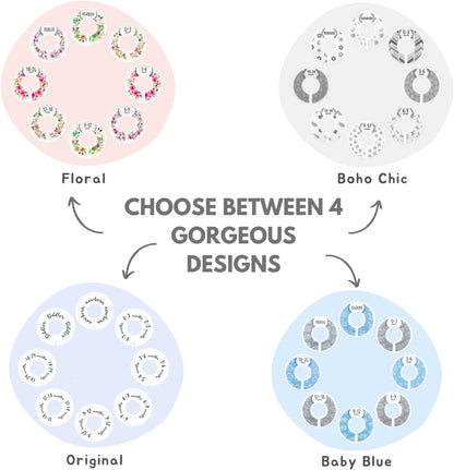 Baby Closet Dividers (Baby Blue) – Fits 1.5" Rod - Set of 8 Baby Clothes Organizers – Organize Nursery Hangers Size/Age