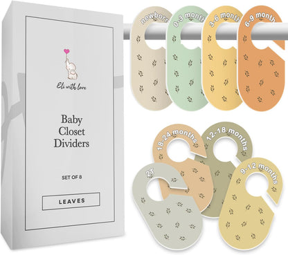 Baby Closet Dividers (Baby Blue) – Fits 1.5" Rod - Set of 8 Baby Clothes Organizers – Organize Nursery Hangers Size/Age