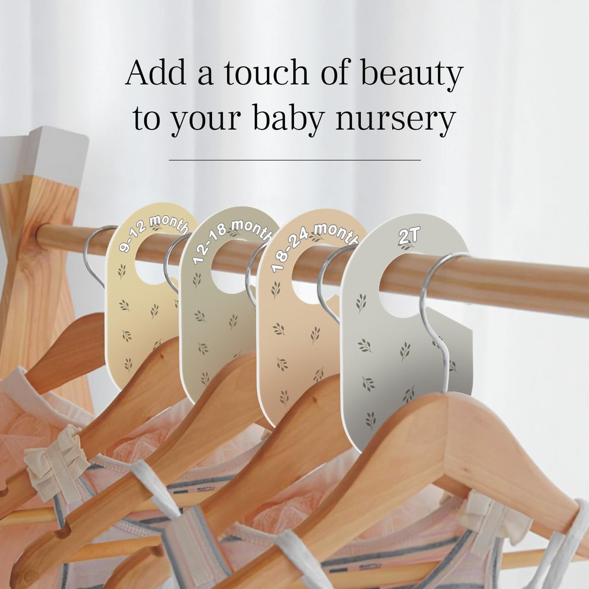 Baby Closet Dividers (Baby Blue) – Fits 1.5" Rod - Set of 8 Baby Clothes Organizers – Organize Nursery Hangers Size/Age