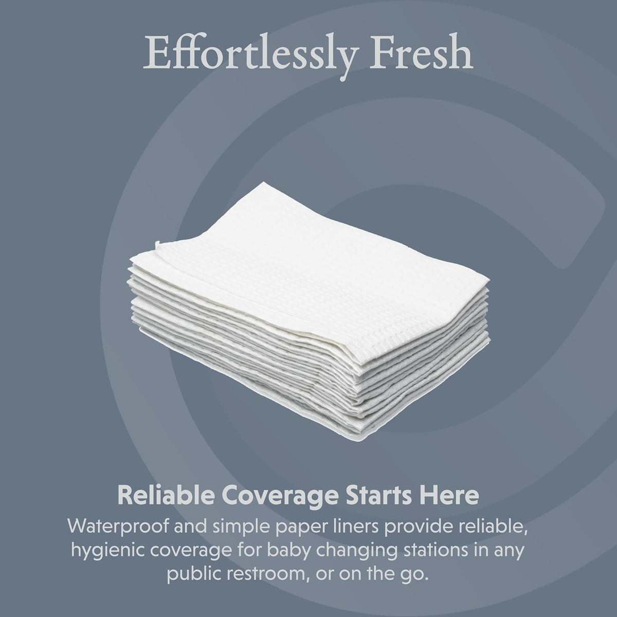 Foundations Disposable, Moisture Resistant, Biodegradable, Baby Changing Station Liner Refills for Commercial Restrooms, Doctor's Offices, Care Centers, 2-ply, 500 Pack, 036-NWL