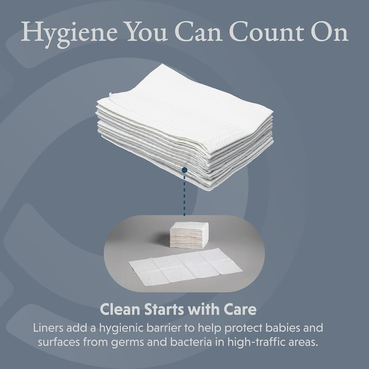 Foundations Disposable, Moisture Resistant, Biodegradable, Baby Changing Station Liner Refills for Commercial Restrooms, Doctor's Offices, Care Centers, 2-ply, 500 Pack, 036-NWL