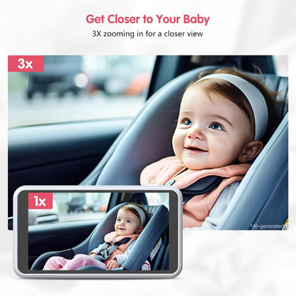 BM3 Baby Car Camera, 5.2" 1080P Monitor with Recording