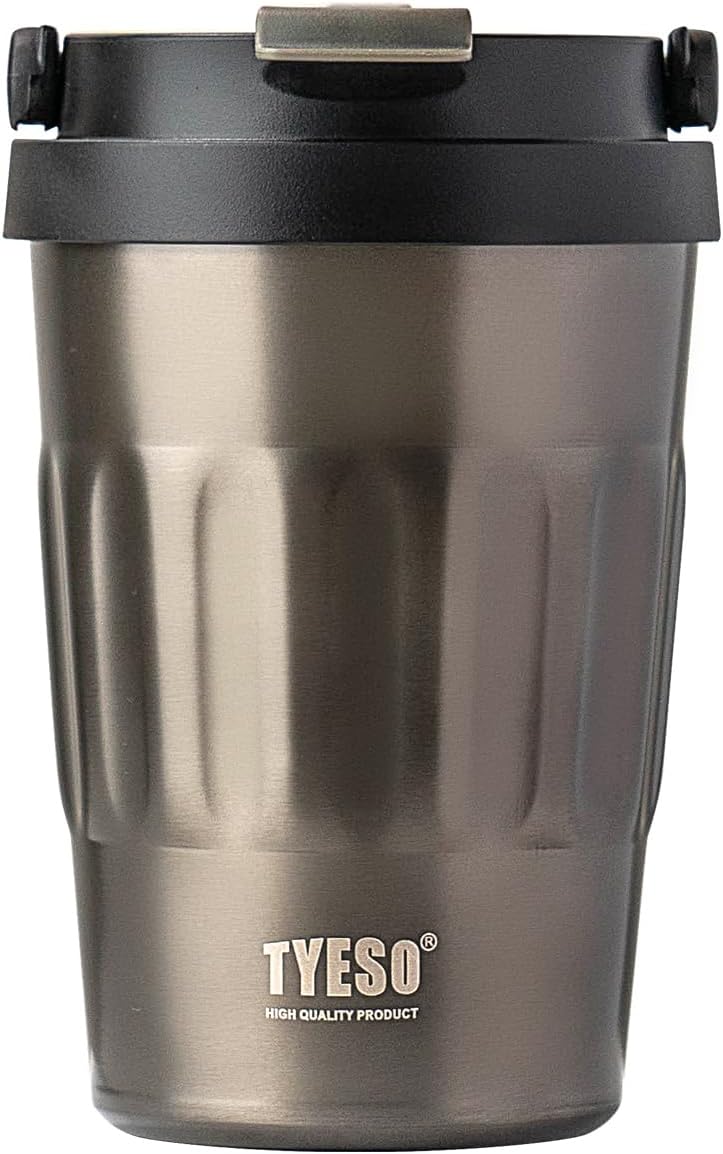 Stainless Steel Portable Tumbler with Flip Lid,Travel Mug with Concealed Carry Handle, Leakproof Insulated Coffee Cup (GREEN, 13 OZ)