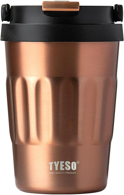 Stainless Steel Portable Tumbler with Flip Lid,Travel Mug with Concealed Carry Handle, Leakproof Insulated Coffee Cup (GREEN, 13 OZ)