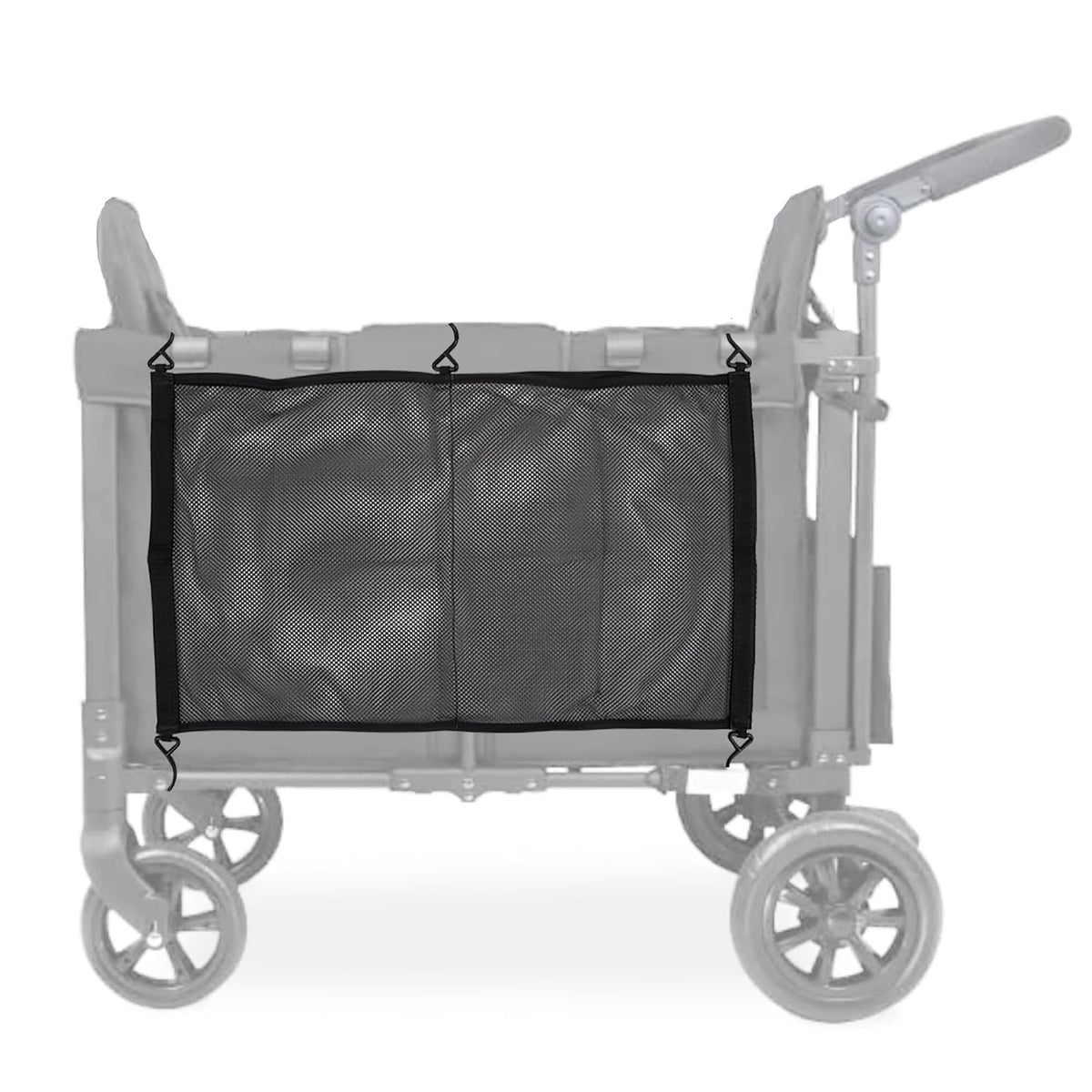 J.L. Childress Universal Stroller Wagon Storage Pockets - Netting, Black