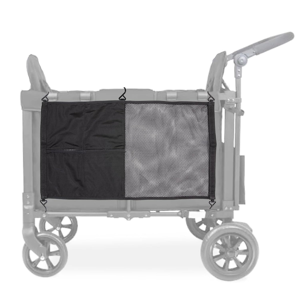 J.L. Childress Universal Stroller Wagon Storage Pockets - Netting, Black