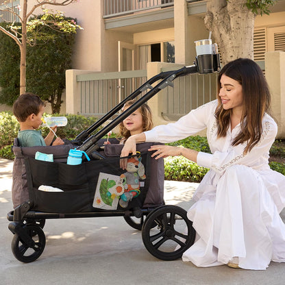 J.L. Childress Universal Stroller Wagon Storage Pockets - Netting, Black
