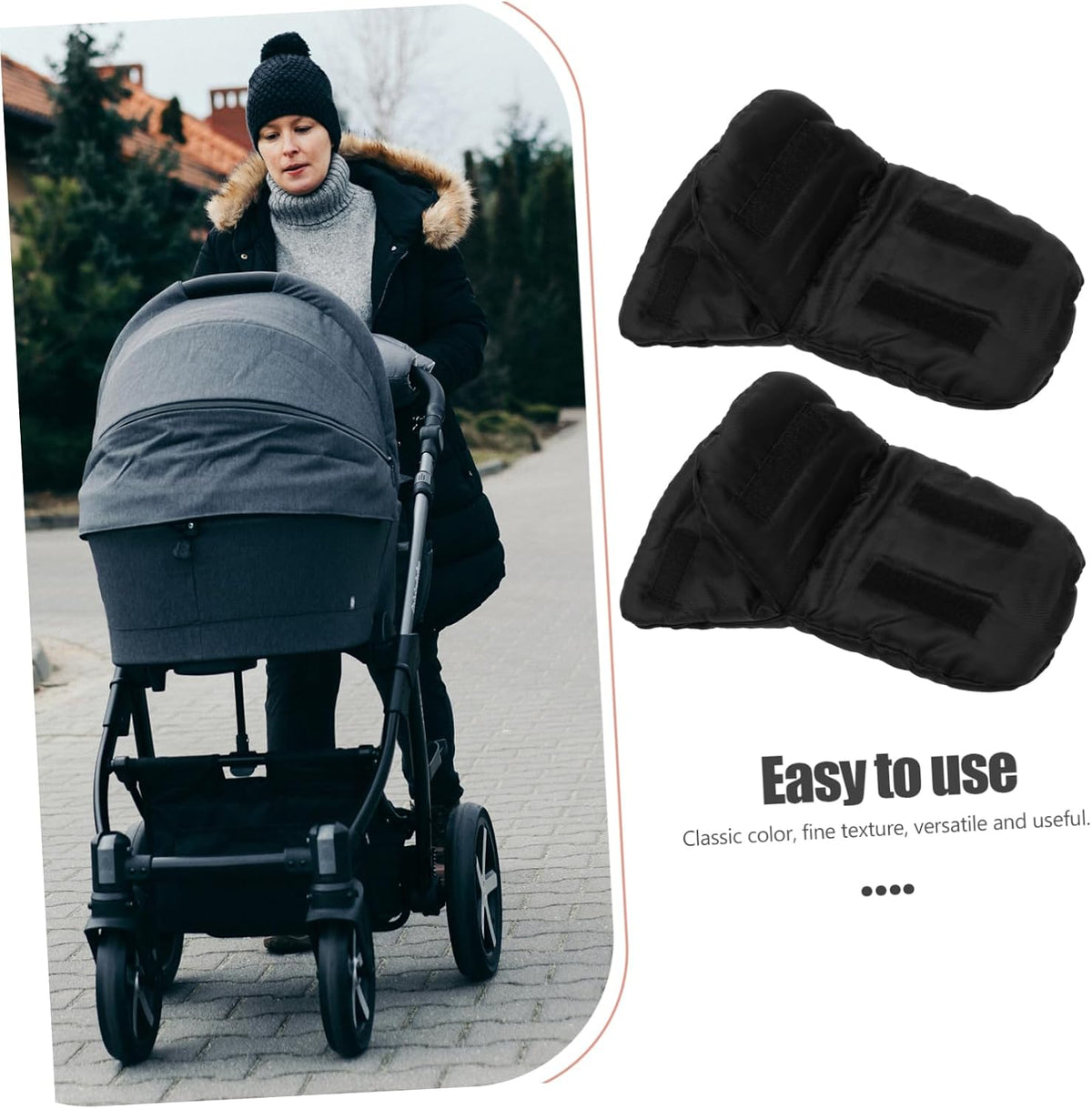 Winter Stroller Hand Insulated Mittens for Cold Weather Windproof Design Comfortable Warm Stroller Hand Covers for Outdoor Use