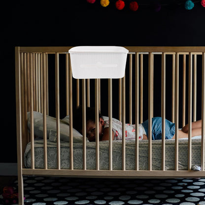 2pcs Crib Side Storage Organizer Space-saving Design, Versatile Nursery Item Made of Sturdy Pp Material, Hanging Diaper Caddy for Mother’s Rooms and Changing Table