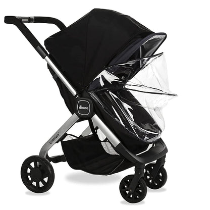 Quantum Lux Stroller Rain Cover, Premium Waterproof Protection, Shield Against Wind and Rain, Clear Cover, Ventilated Storage Bag, Easy Attach