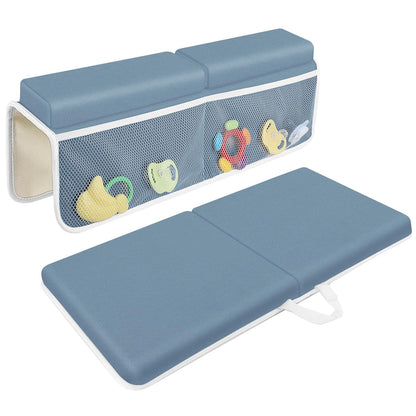 Bath Kneeler with Elbow Rest Pad Set, 1.5 inch Kneeling Pad Mat for Bathtub - Gray