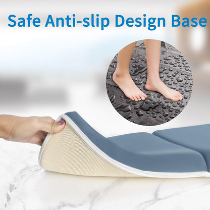 Bath Kneeler with Elbow Rest Pad Set, 1.5 inch Kneeling Pad Mat for Bathtub - Gray