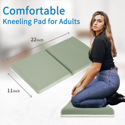 Bath Kneeler with Elbow Rest Pad Set, 1.5 inch Kneeling Pad Mat for Bathtub - Gray