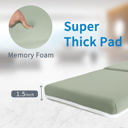 Bath Kneeler with Elbow Rest Pad Set, 1.5 inch Kneeling Pad Mat for Bathtub - Gray