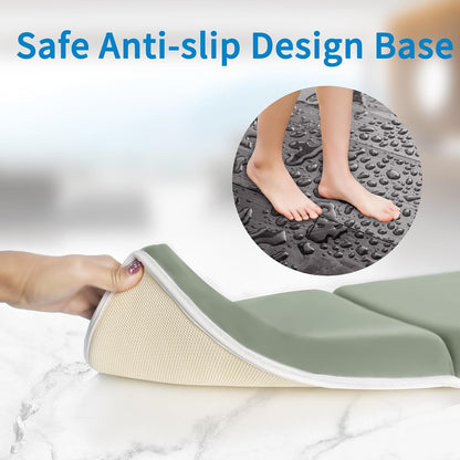 Bath Kneeler with Elbow Rest Pad Set, 1.5 inch Kneeling Pad Mat for Bathtub - Gray