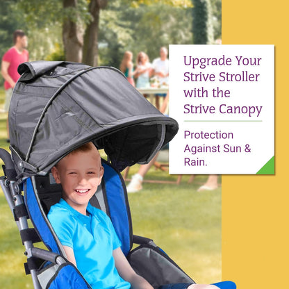 Canopy with Clear Flap Window for Strive 12" & 14" Adaptive Stroller – Premium Sun & Rain Protection Cover, Umbrella Shade Extender Accessory, Lightweight & Durable