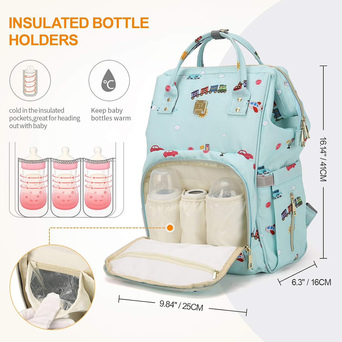Diaper Bags Backpack for Mom Dad, Baby Care Bag Nappy Bags for Boys Girls