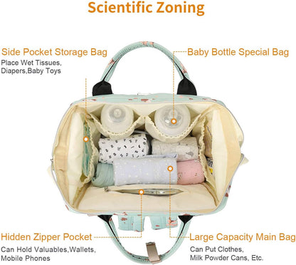 Diaper Bags Backpack for Mom Dad, Baby Care Bag Nappy Bags for Boys Girls