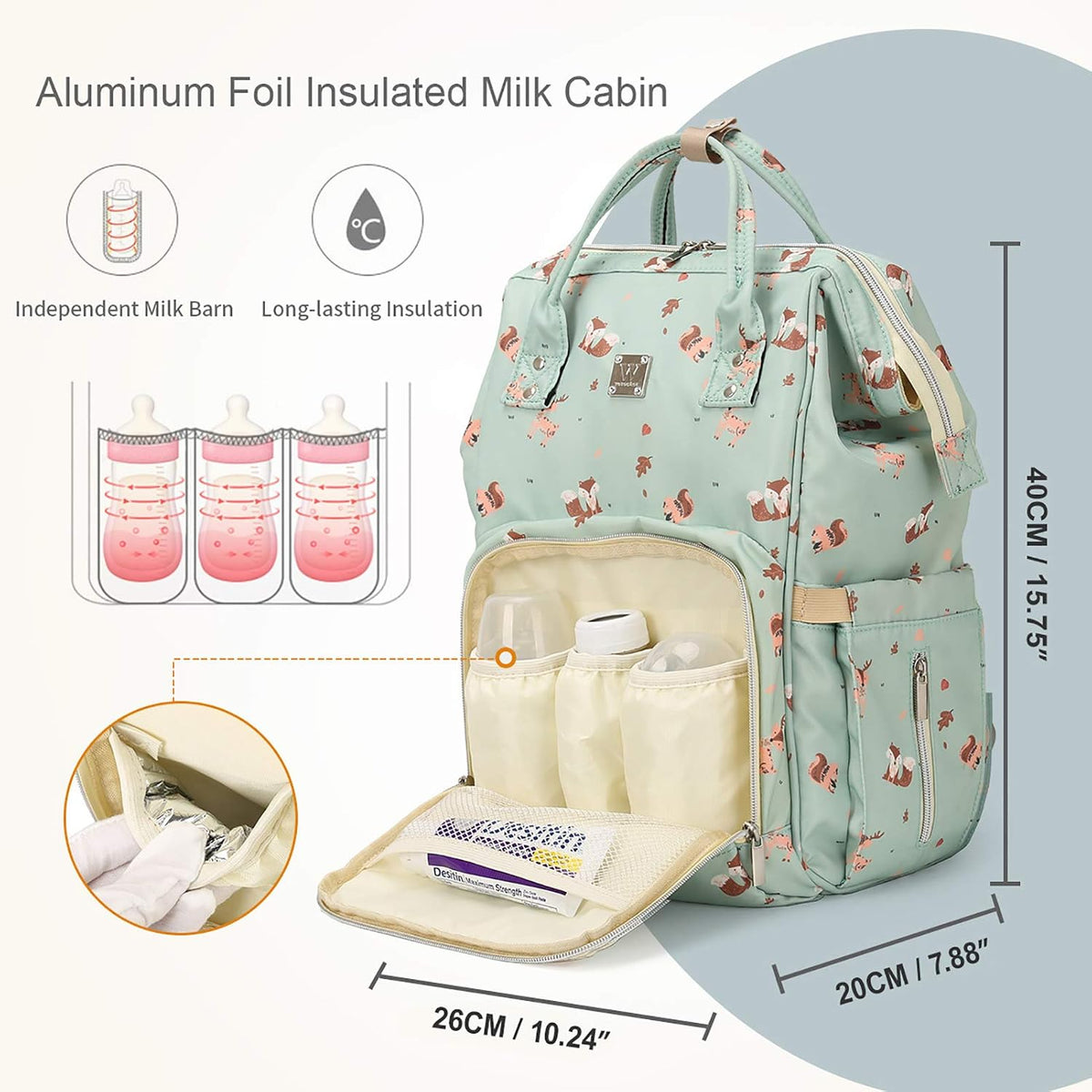 Diaper Bags Backpack for Mom Dad, Baby Care Bag Nappy Bags for Boys Girls
